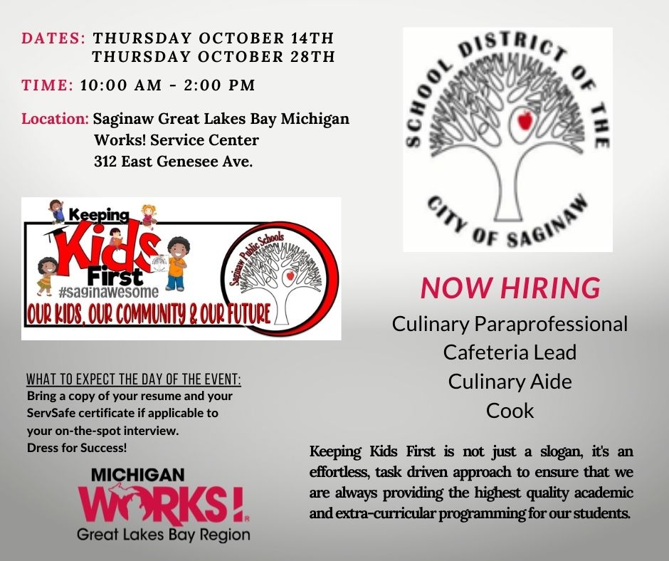 Saginaw Public Schools Job Fair | Great Lakes Bay Michigan Works