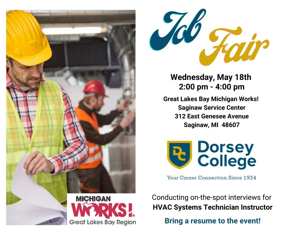 Job Fair Dorsey College Great Lakes Bay Michigan Works